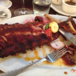 Q'x Competition Ribs and veg skewer