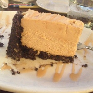 Irresistible Oreo-crusted peanut butter pie - we'd already started eating before we remembered to take the photo