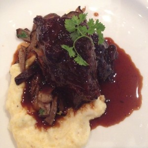 Sepia's braised pork cheek and smoked mushrooms