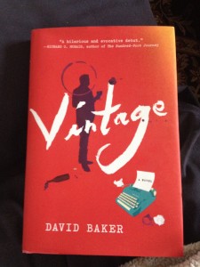 Cover of Vintage, by David Baker - Love the wineglass stains!