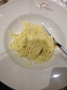 Buttery truffled noodles at Eataly