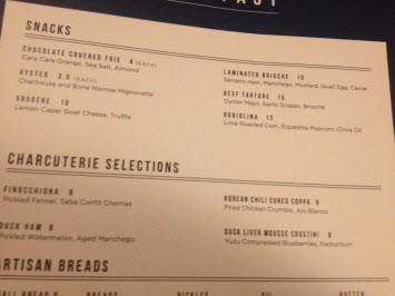 Check out unique menu items at Steadfast