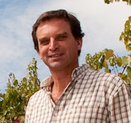 Charles Symington in the vineyard