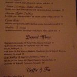 Mason dessert menu